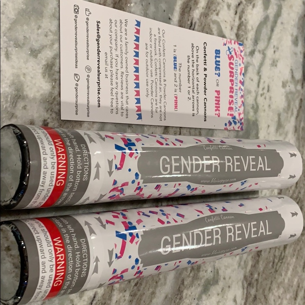 Pink (Girl) Gender Reveal Confetti Cannons